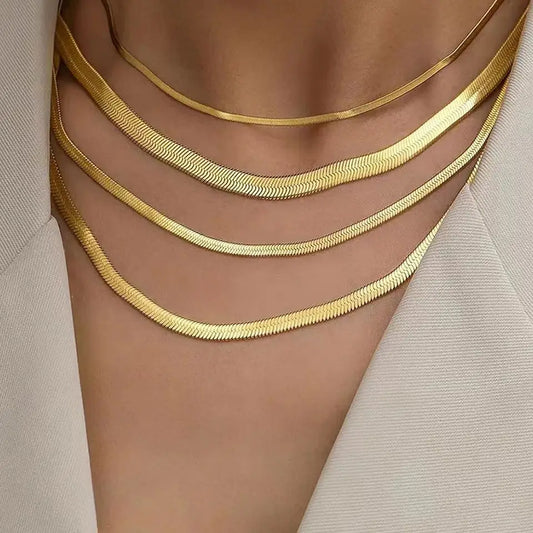 Gold Snake Chain Necklace